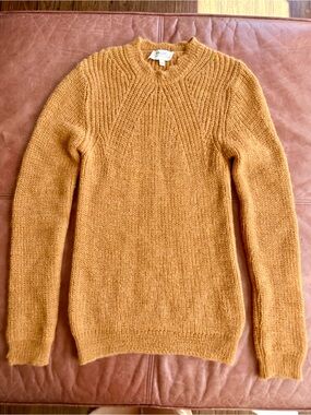 Women's Balzac Paris Wool Alpaca Blend Chunky Knit Orange Sweater Size Medium